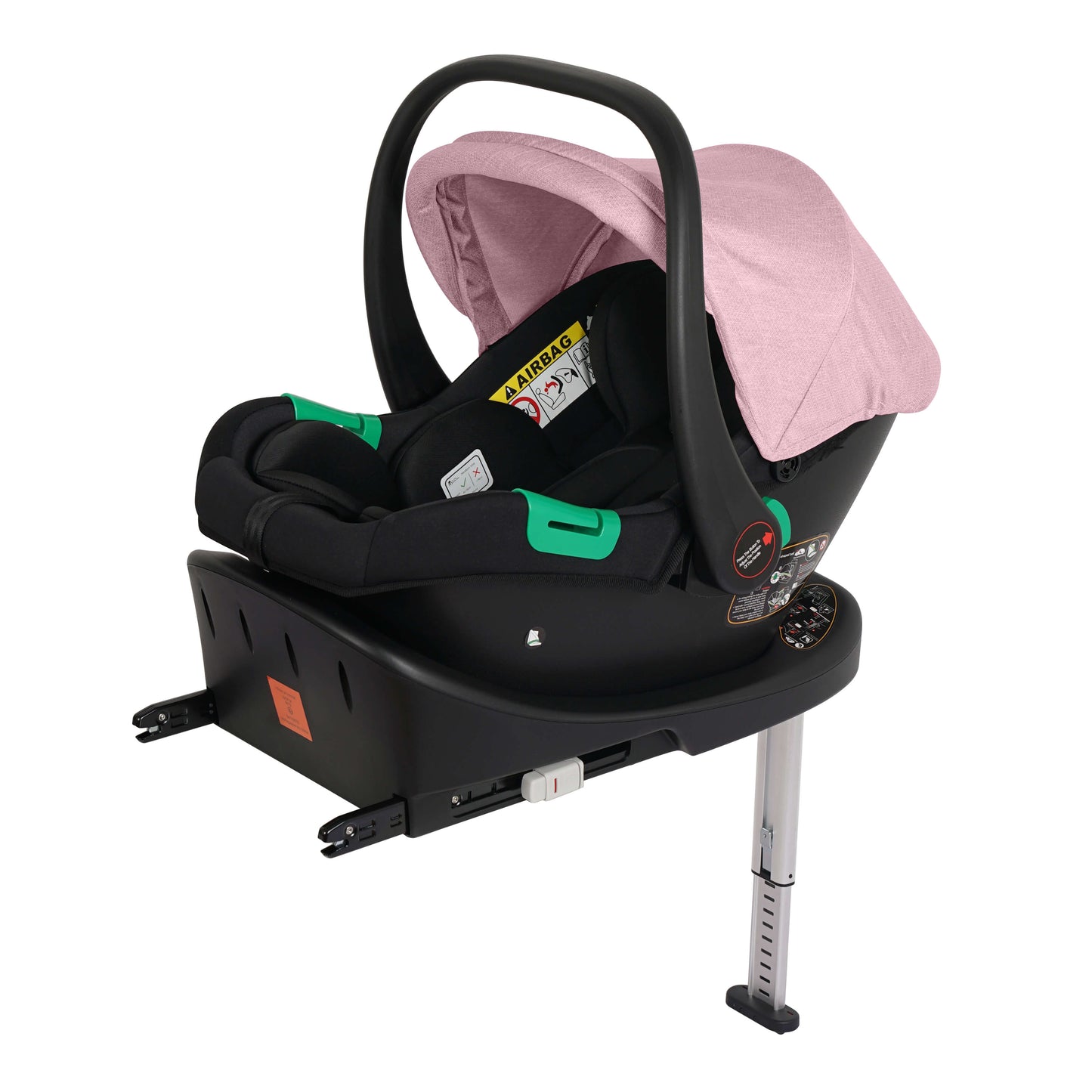 For Your Little One Cruise 3 In 1 Travel System With Car Seat And ISOFIX Base - Blush Rose (Free Cupholder And Seat Liner Included!)
