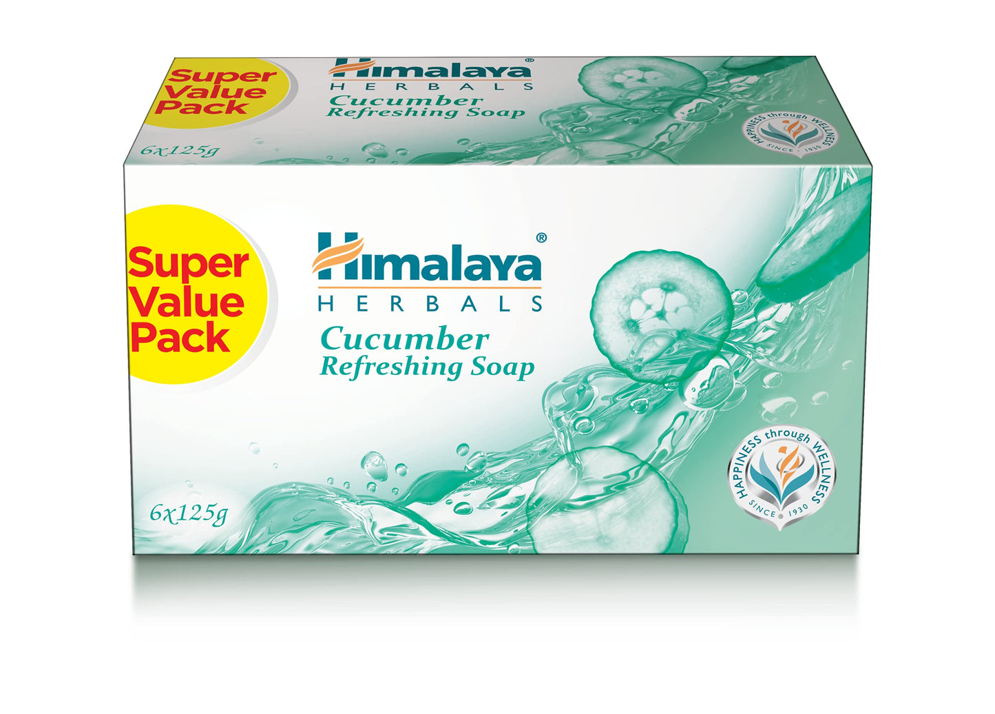 Himalaya Herbals Cucumber Refreshing Soap Hydrating & Cooling for All Skin Types - 6 Pack