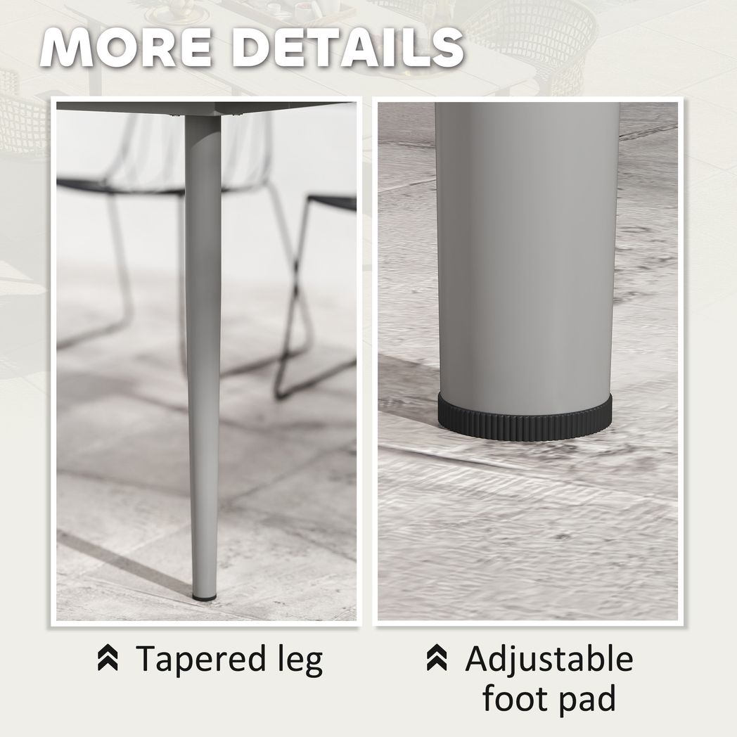 Outsunny Garden Table with Rust Resistant Metal Frame