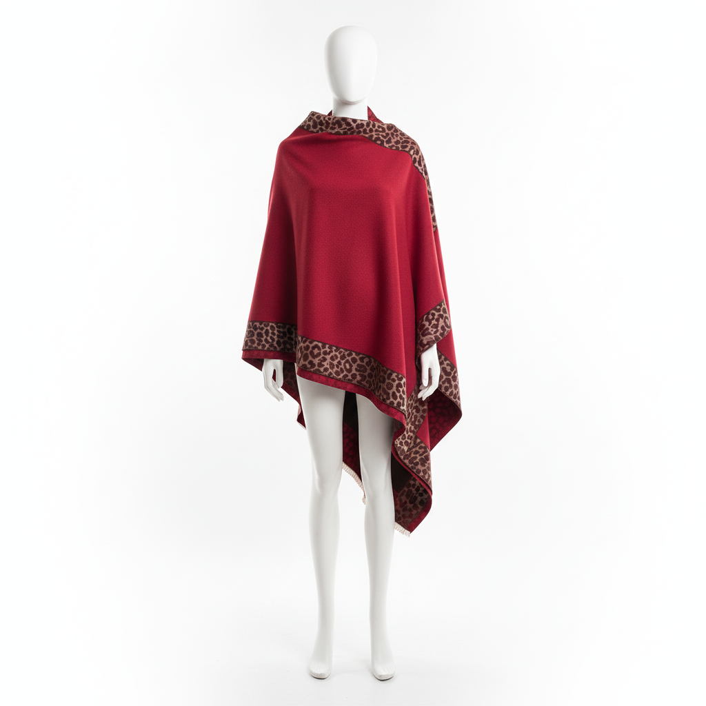 Women's Luxury Leopard Print Artificial Cashmere Scarf