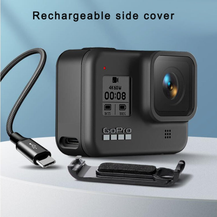 Sports Camera Rechargeable Battery Replacement Cover Side Cover for GoPro HERO8