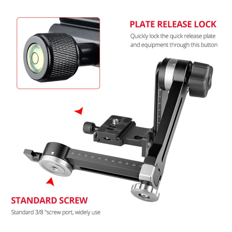 YELANGU A171 YLG0401E-C 360 Degree Rotation Horizontal Cantilever Gimbal Tripod Head for Home DV and SLR Cameras, YELANGU A171