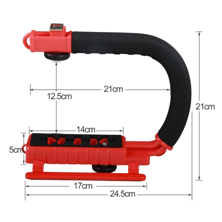 YELANGU S2-1 C-shaped  Video Handle DV Bracket Stabilizer for All SLR Cameras and Home DV Camera