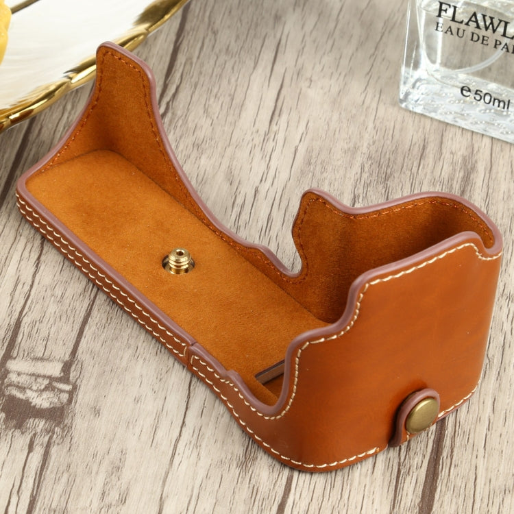 1/4 inch Thread PU Leather Camera Half Case Base for FUJIFILM X-S10, For FUJIFILM X-S10, Fr FUJIFILM X-S10