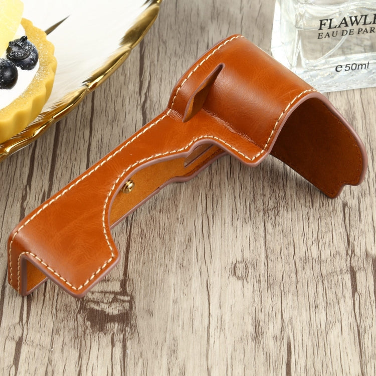 1/4 inch Thread PU Leather Camera Half Case Base for Sony ILCE-7C/A7C, For Sony ILCE-7C/A7C