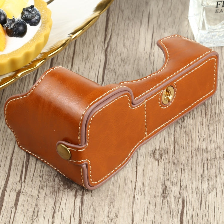 1/4 inch Thread PU Leather Camera Half Case Base for Sony ILCE-7C/A7C, For Sony ILCE-7C/A7C