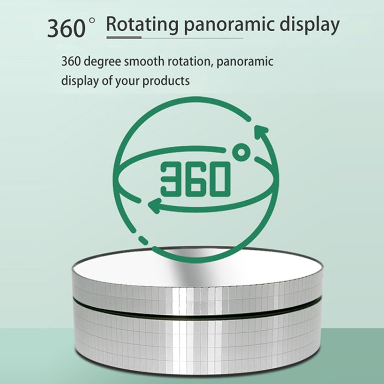 12cm 360 Degree Rotating Turntable Matte Electric Display Stand Video Shooting Props Turntable, Load: 3kg, 12cm Matte White, 12cm Matte Black