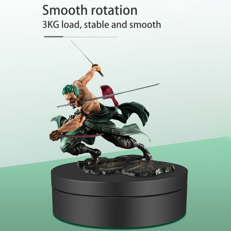 12cm 360 Degree Rotating Turntable Matte Electric Display Stand Video Shooting Props Turntable, Load: 3kg, 12cm Matte White, 12cm Matte Black