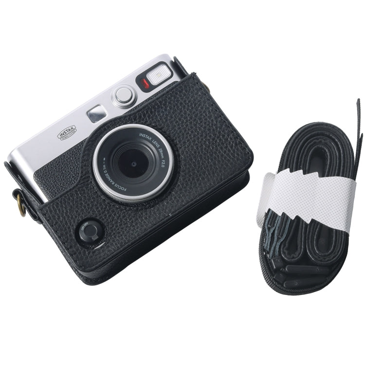 For FUJIFILM instax mini Evo Full Body Camera Genuine Leather Case Bag with Strap, For FUJIFILM instax mini Evo