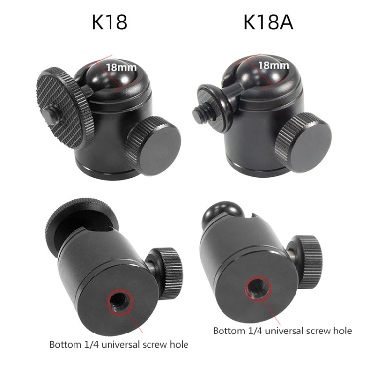 BEXIN K18A Mini 360 Degree Rotation Panoramic Metal Ball Head, K18A