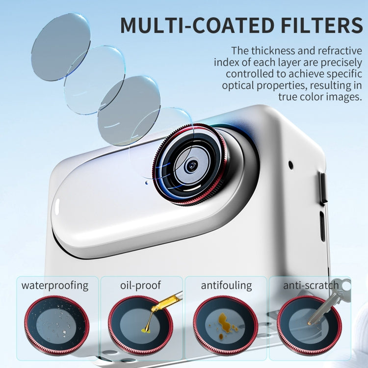 For Insta360 GO 3S STARTRC CPL Camera Lens Filter (Black Red)