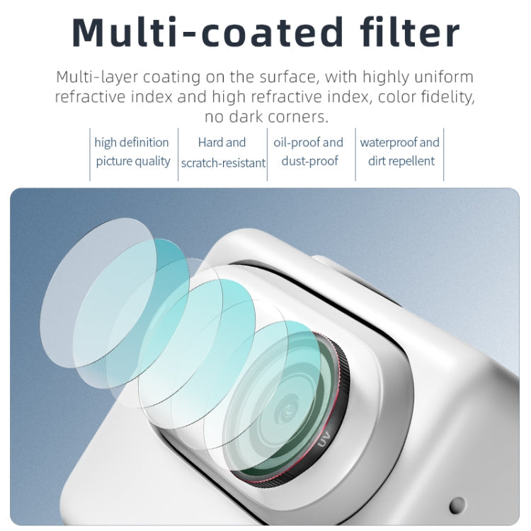 For Insta360 GO 3S STARTRC MCUV Camera Lens Filter (Black Red)