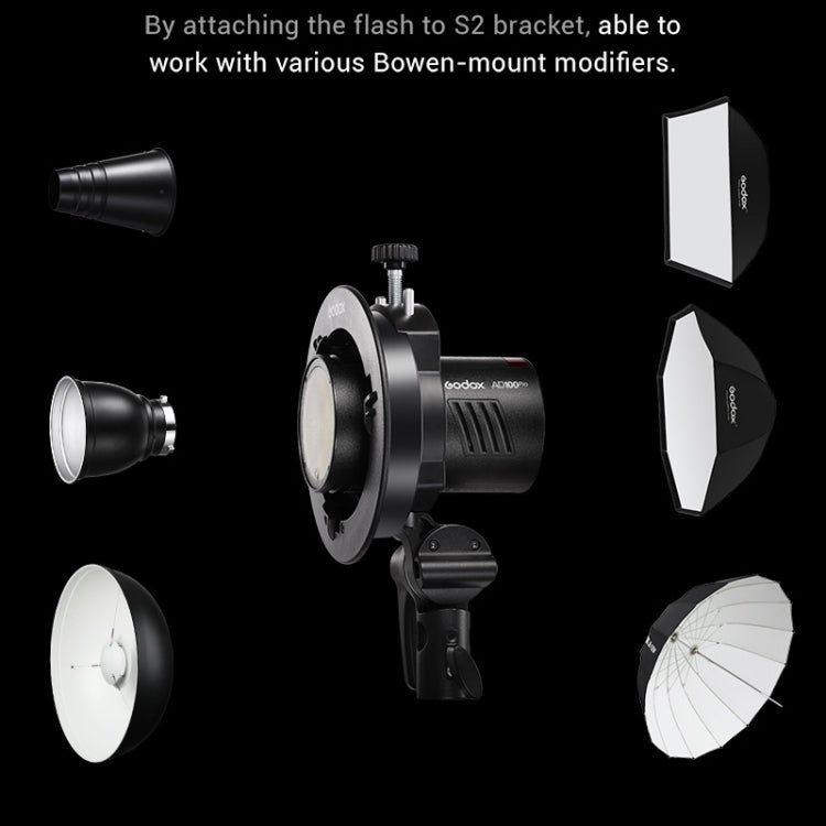 Godox AD100Pro 100Ws Pocket Flash Outdoor Speedlite Light ​Kits (Black)