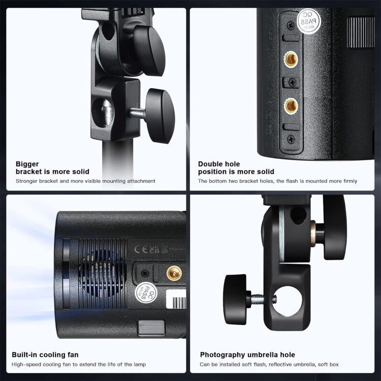 Godox AD100Pro 100Ws Pocket Flash Outdoor Speedlite Light ​Kits (Black)