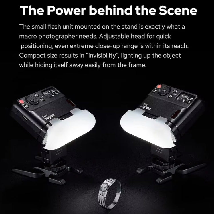 Godox MF12-K2 Macro Flash 2-Light Kit 2.4 GHz Wireless Control Light (Black)