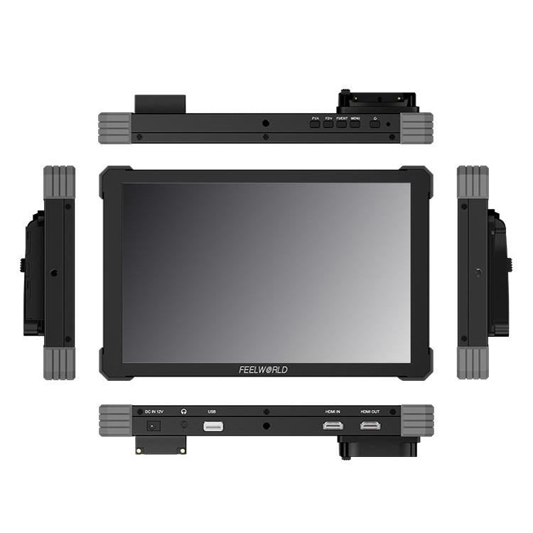 FEELWORLD T10 10.1 inch Aluminium DSLR Camera Field Monitor Touch Screen 4K HDMI Monitor (Black)