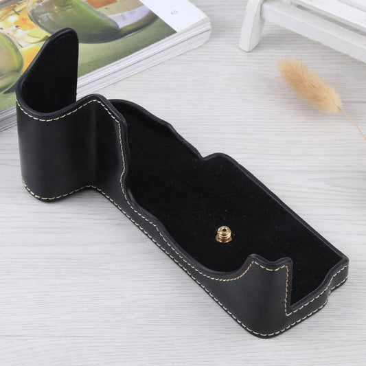 1/4 inch Thread PU Leather Camera Half Case Base for FUJIFILM GFX 50S, For FUJIFILM GFX 50S