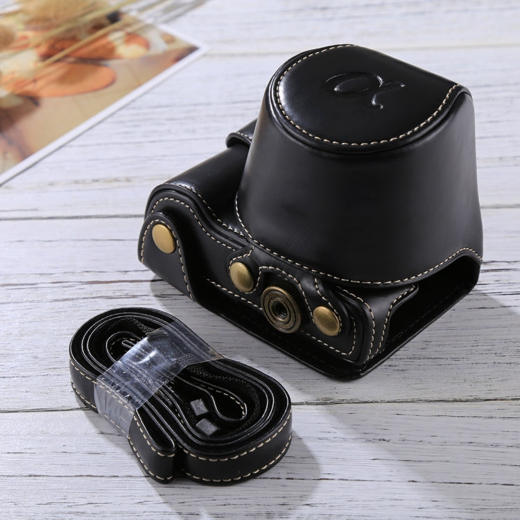 Full Body Camera PU Leather Case Bag with Strap for Sony A5100 / A5000 / NEX-3N (16-50mm / 40.5mm Lens), For Sony A5000, For A5100