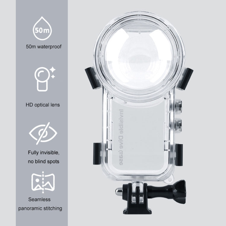 For Insta360 X3 Camera 50m Waterproof Sealed Diving Case, For Insta360 X3 50m Waterproof