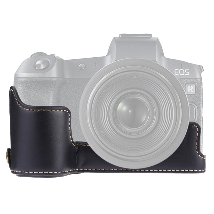 1/4 inch Thread PU Leather Camera Half Case Base for Canon EOS R, For Canon R