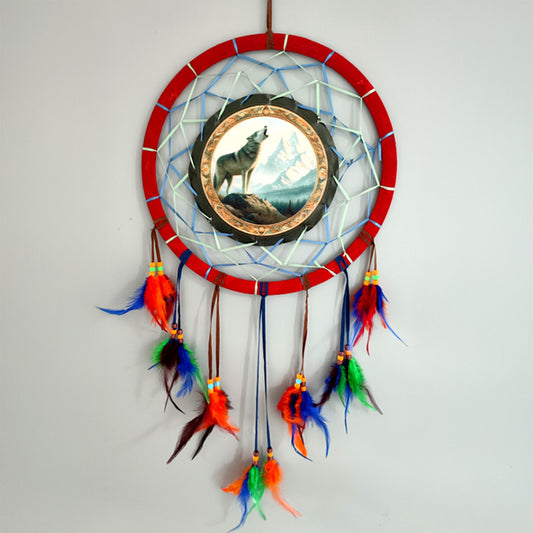 Mountain Wolf Dreamcatcher 33cm