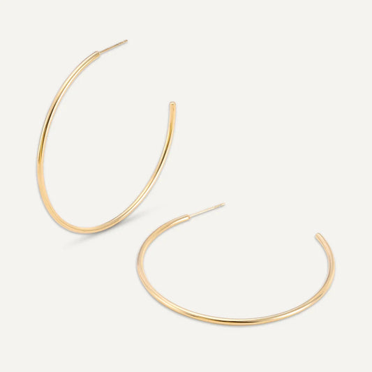 D&X Gold Plates Large Hoop Earrings