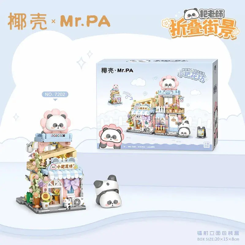 LOZ MR. PA Xiaoba Flower Shop Panda House 7202