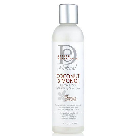 Design Essentials Coconut & Monoi Nourishing Shampoo for Dry, Textured & Colour-Treated Hair 8oz