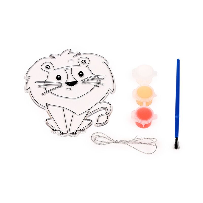 Paint Your Own DIY Suncatcher - Zooniverse Lion