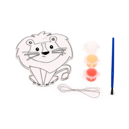Paint Your Own DIY Suncatcher - Zooniverse Lion