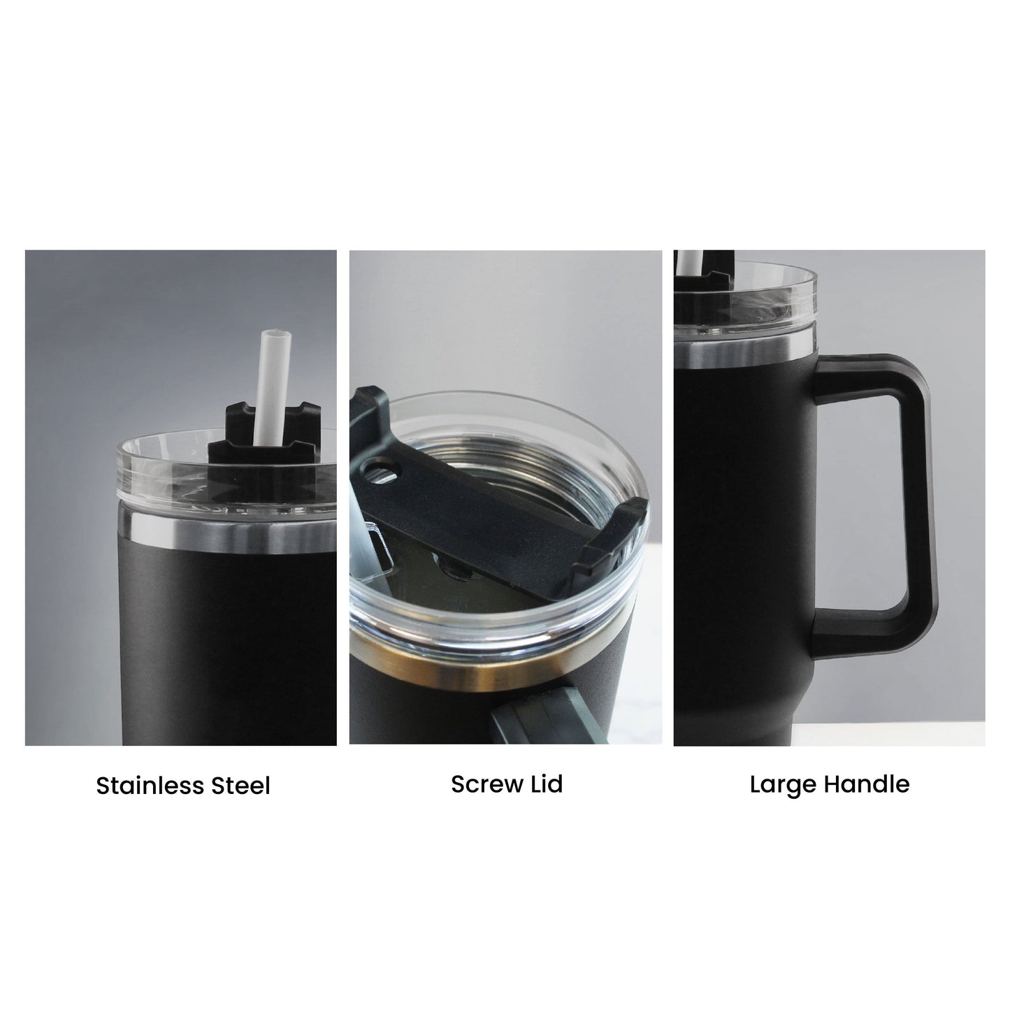 Engraved Extra Large Black Travel Cup 40oz/1135ml, Any Message