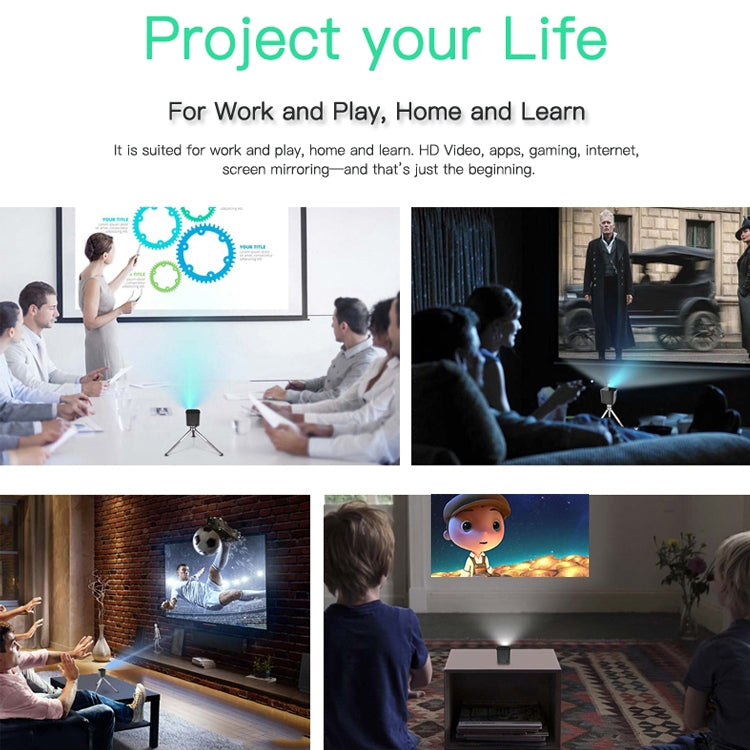 WEJOY S12 50 ANSI Lumen 1920x1080P  Android 7.1 HD Bluetooth 4.1 WiFi Smart 3D Projector, 1GB+32GB