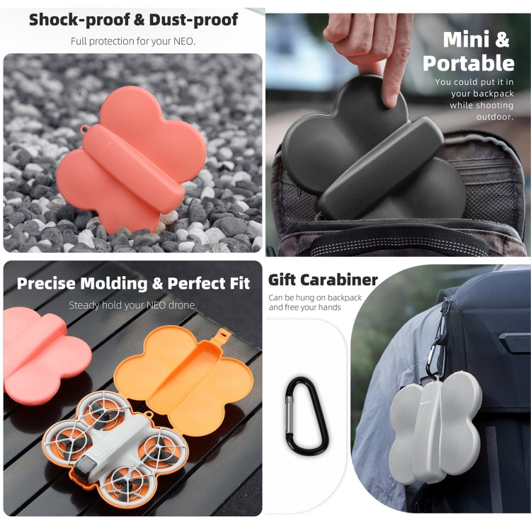 For DJI Neo Sunnylife Butterfly Storage Box Anti-collision Anti-scratch Protection Case (Orange)