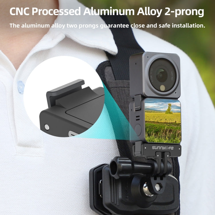 Sunnylife AD691 Magnetic Adapter Mount for DJI Osmo 360 / Action 2 / Osmo Action 3 / 4 (Black)