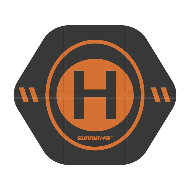Sunnylife Drone Landing Pad 35cm Fast-Fold Double-Sided Leather Waterproof Helipad for DJI Neo / Avata 1 / 2 / Mini Series (Yellow+Orange)