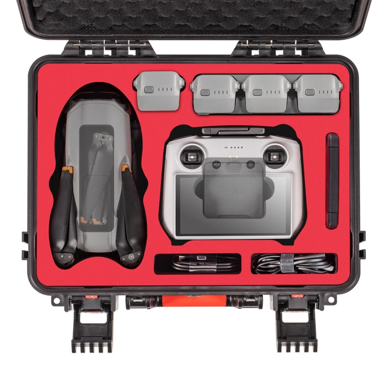 For DJI Air 3S STARTRC Waterproof ABS Suitcase Storage Box (Black)