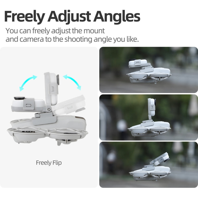 For DJI Neo / Insta360 GO 3S / GO 3 Sunnylife Drone Expansion Mount Action Camera Holder Adapter (Grey)