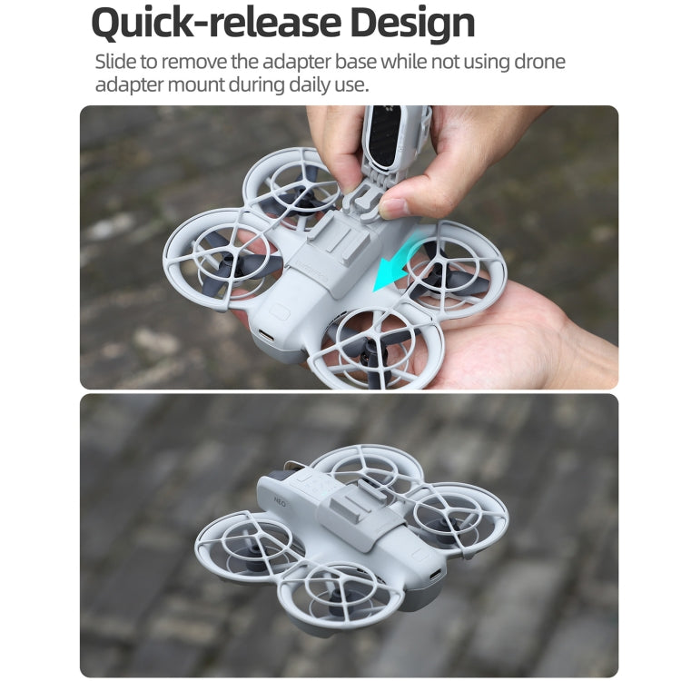 For DJI Neo / Insta360 GO 3S / GO 3 Sunnylife Drone Expansion Mount Action Camera Holder Adapter (Grey)