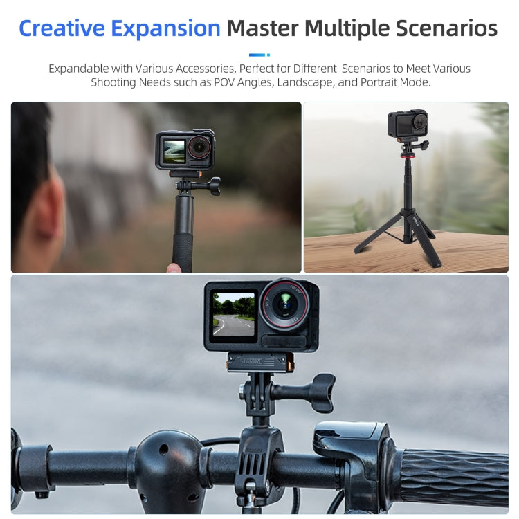 For DJI Osmo Action 5 Pro / 4 / 3 STARTRC Plastic Quick Adapter Magnetic Extension Bracket (Black)