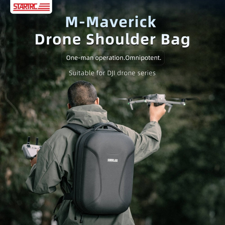 STARTRC Hard Shell Waterproof Shoulders Bag Backpack for DJI Mavic 3 Pro / Mavic 3 Classic (Black)
