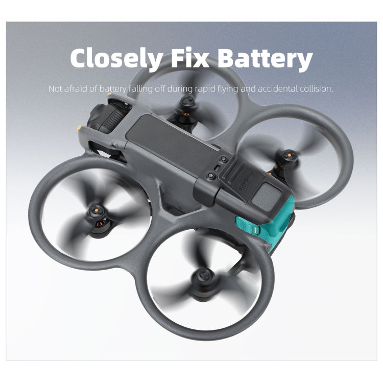 For DJI Avata 2 Sunnylife Battery Anti-release Buckle Clip Lock-up Anti-falling Battery Safety Lock Buckle Guard (Black)