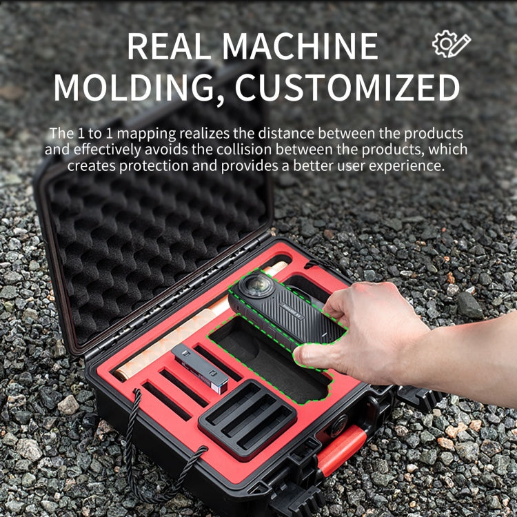 For Insta360 X4 STARTRC Waterproof EVA ABS Dual-layer Suitcase Storage Box (Black)