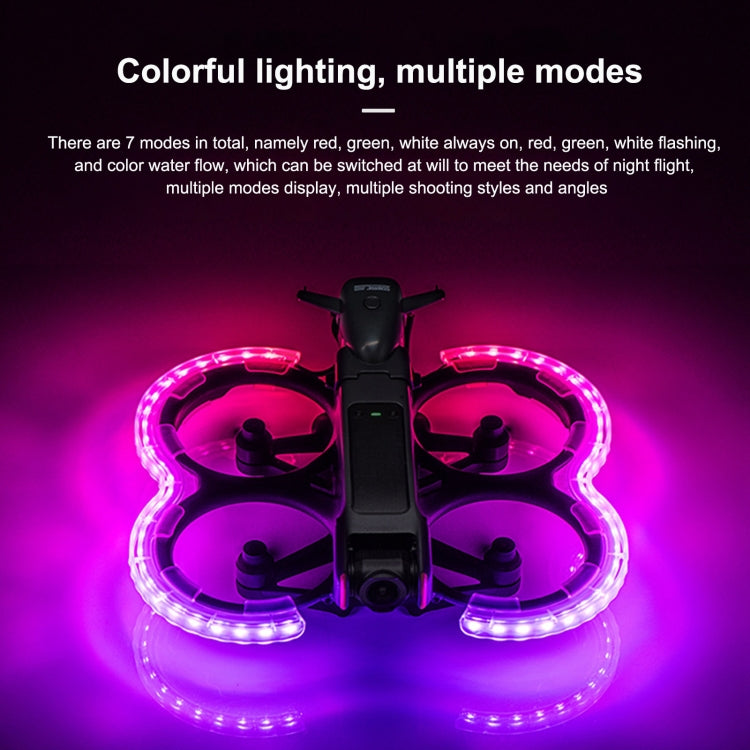 For DJI Avata 2 STARTRC Drone LED Propeller Protective Guard Anti-collision Ring (Transparent)