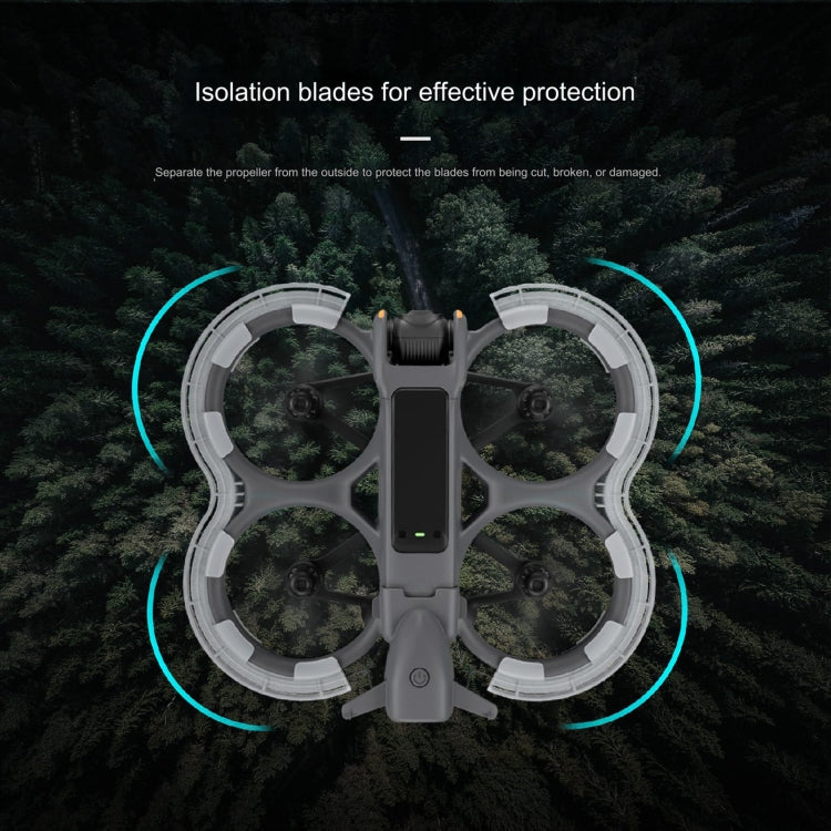 For DJI Avata 2 STARTRC Drone LED Propeller Protective Guard Anti-collision Ring (Transparent)