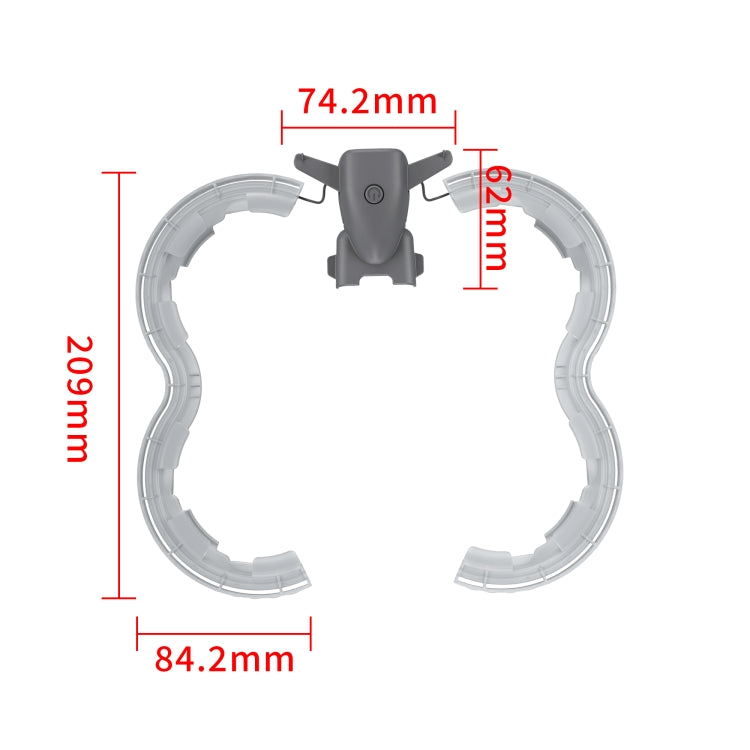 For DJI Avata 2 STARTRC Drone LED Propeller Protective Guard Anti-collision Ring (Transparent)