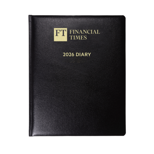2026 Desk Diary (Pink paper) - Day-a-Page Planner - Black (DPC-26)