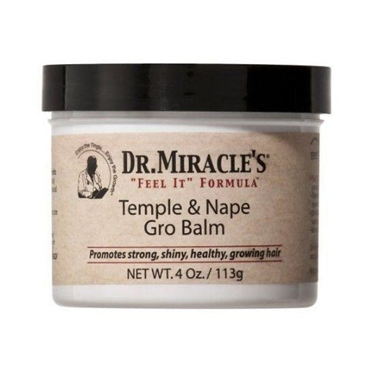 Dr. Miracles Temple and Nape Gro Balm for Stimulating Hair Growth & Strengthening Edges for Thinning & Textured Hair 113g/3.99 oz