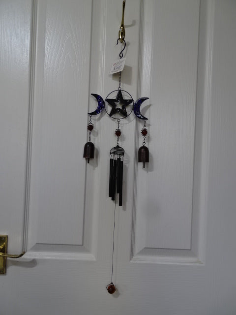 Triple Moon Wind Chime With Bells