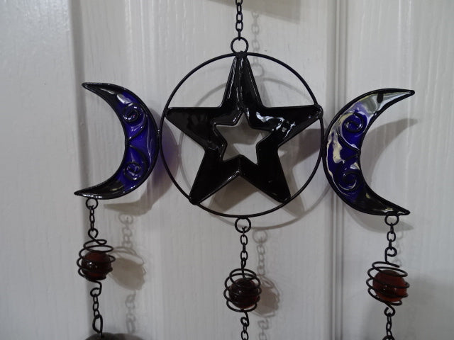 Triple Moon Wind Chime With Bells