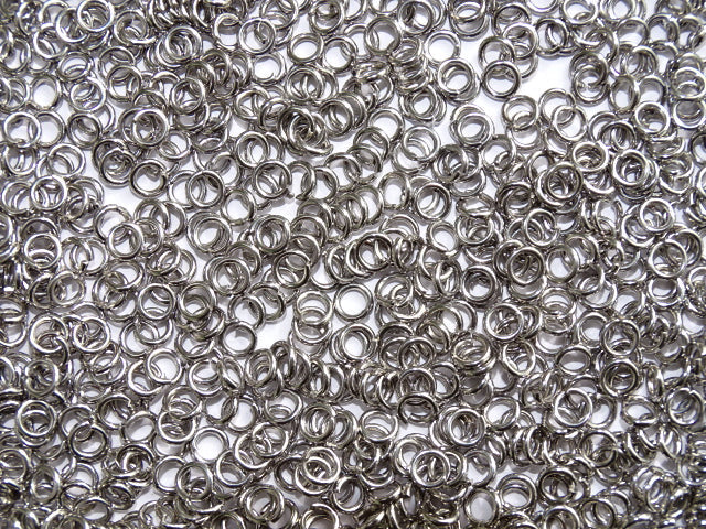 Stainless steel jump rings 5mm - silver - 100pk